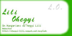 lili ohegyi business card